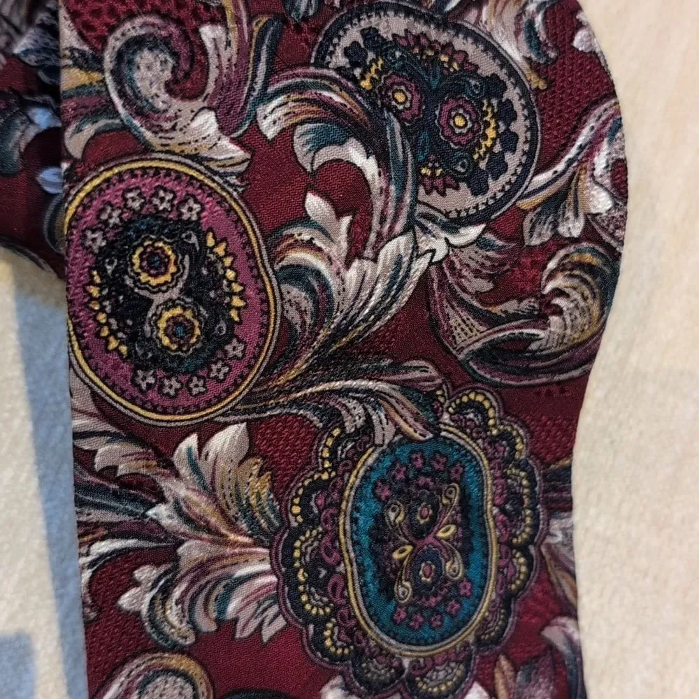 Elegant Givenchy 100% Silk Paisley Men's Necktie Made in USA
